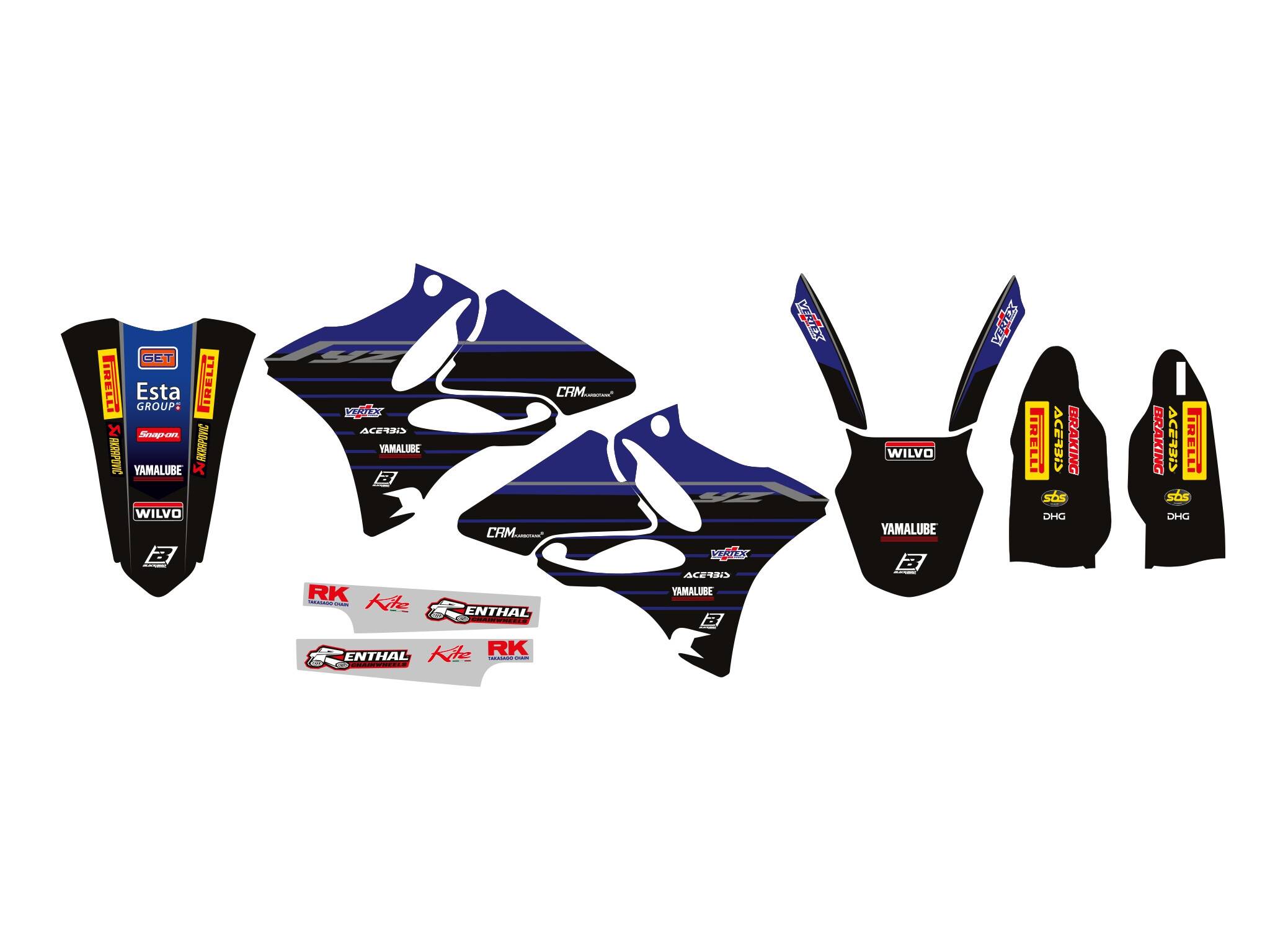 Blackbird racing grafika készlet REP YAM FACT2 Matrica 0