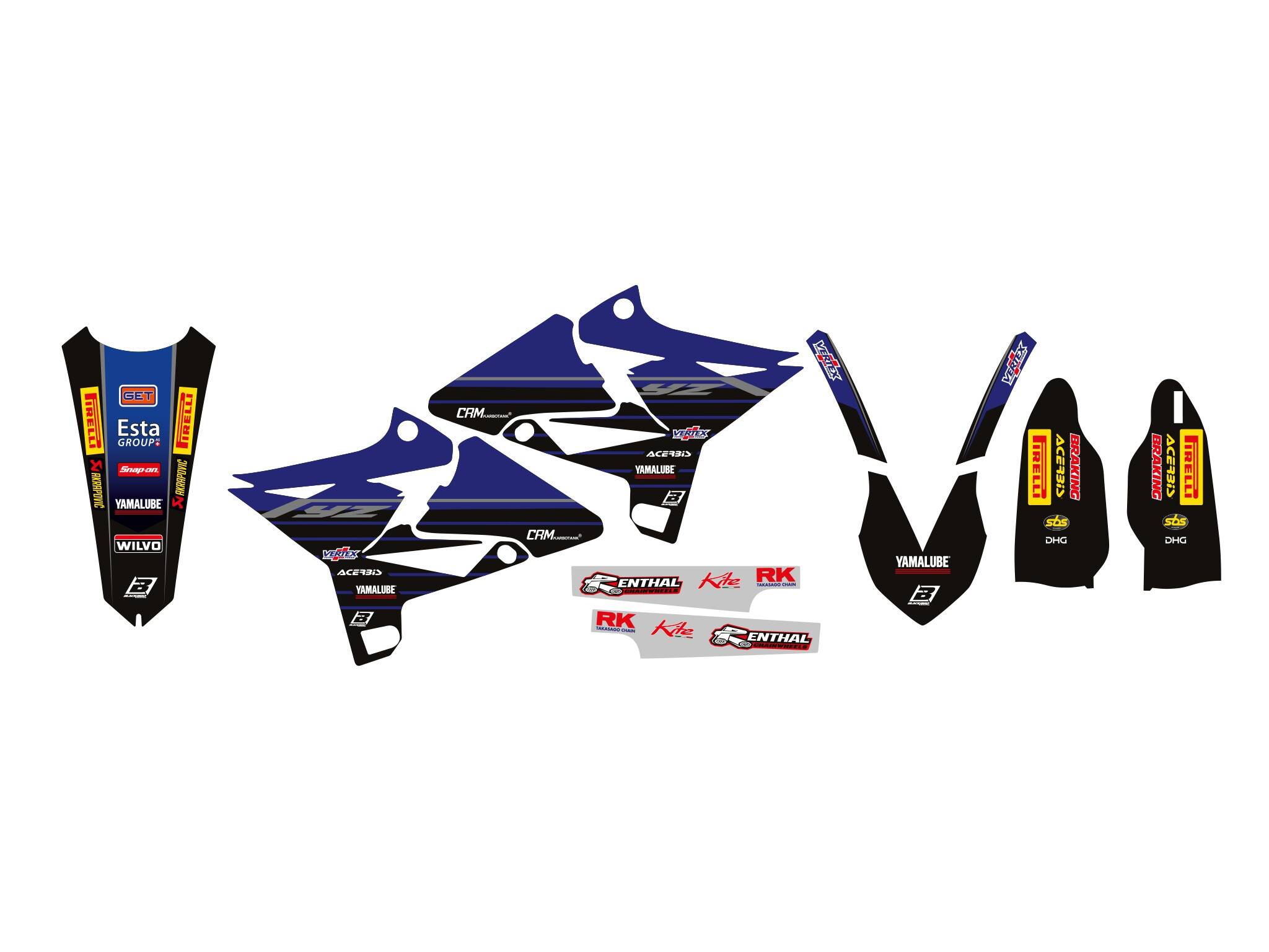 Blackbird racing grafika készlet REP YAM FACT2 Matrica 0