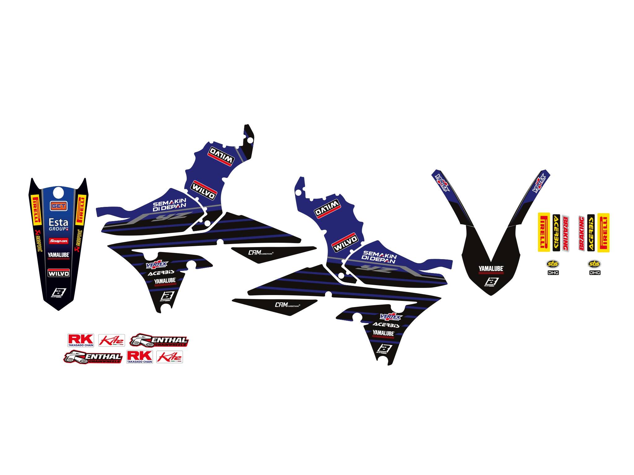 Blackbird racing grafika készlet REP YAM FACT2 Matrica 0