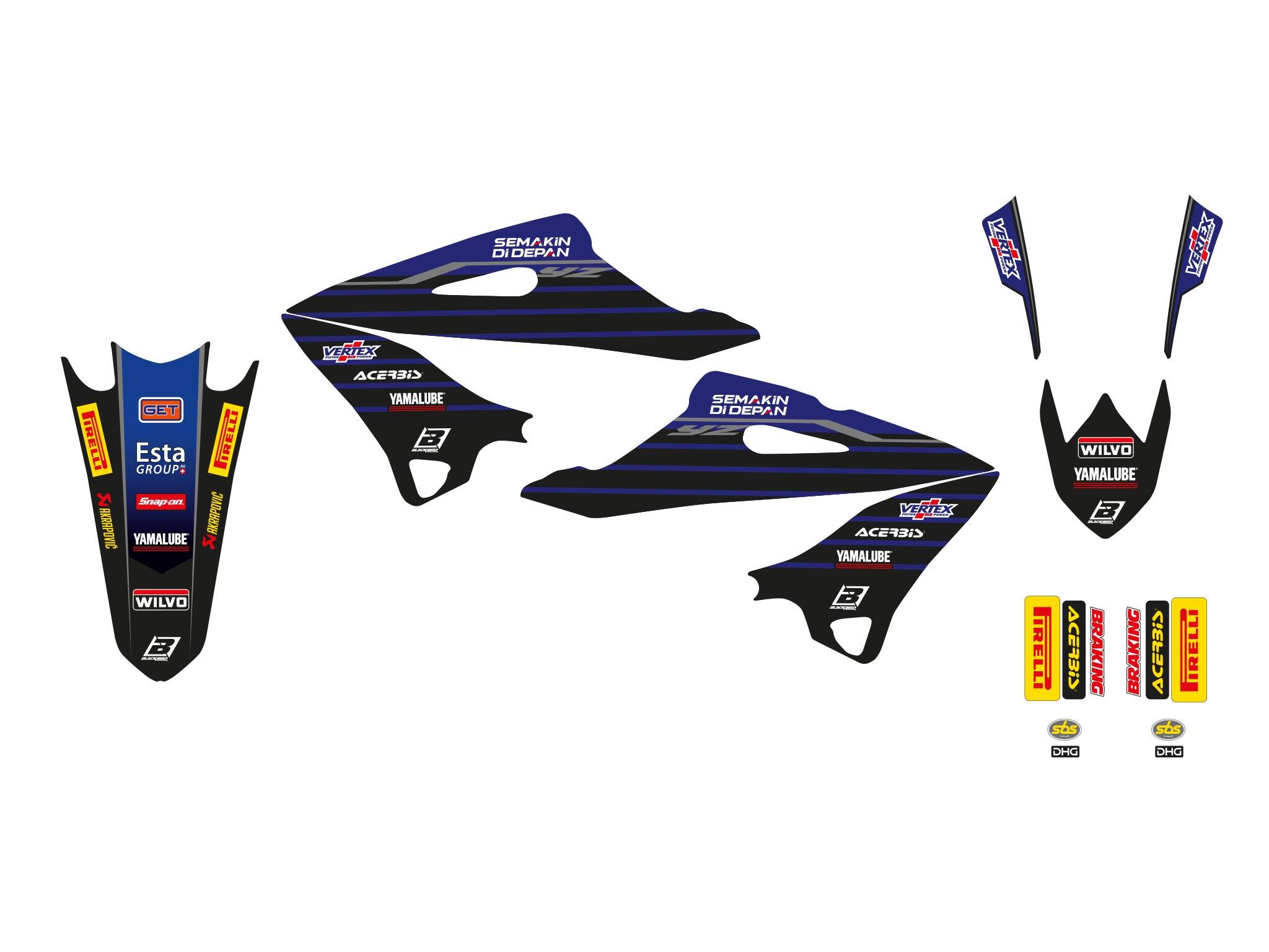 Blackbird racing grafika készlet REP YAM FACT2 Matrica 0