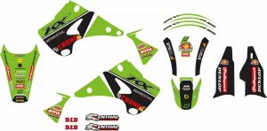 Blackbird racing 8408R14 grafikus készlet ülésborító replika csapat Kawasaki H & f 2022 Matrica