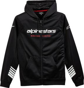 Alpinestars (casuals) kapucni ZIP SESS-LXE fekete 2X Motoros ing, pulóver