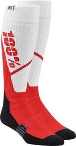 100% SOCK forgatónyomaték WH/RD L/XL Motoros zokni