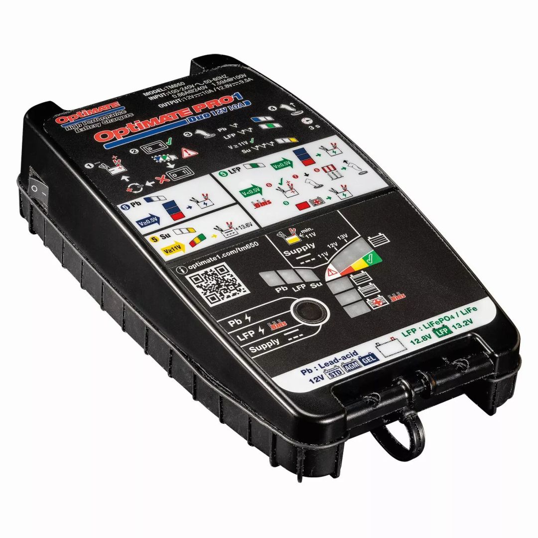 Tecmate TM650VDE optimatus pro-1 duó Akkumulátor töltő 1