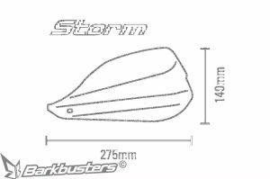 Barkbusters STM-007-02-BK STORM kézvédő – egypontos rúdvégrögzítés – menetes Kézvédő, kézmelegítő 6