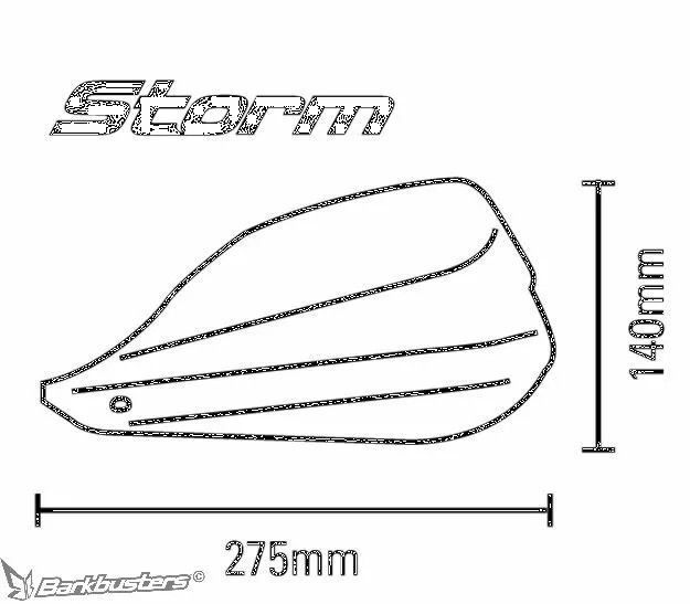Barkbusters STM-002-01-BK Handguard Storm 25,4 mm-es kormányhoz Kézvédő, kézmelegítő 2