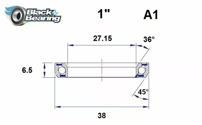 Black bearing HB-A1 fejhallgató csapágy Első futómű 0