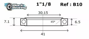 Black bearing HB-B10 fejhallgató csapágy Első futómű