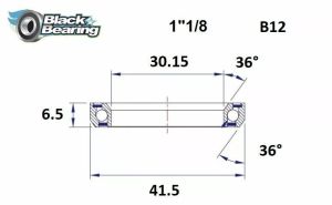 Black bearing HB-B12 fejhallgató csapágy Első futómű