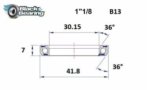 Black bearing HB-B13 fejhallgató csapágy Első futómű