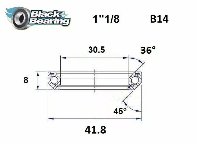 Black bearing HB-B14 fejhallgató csapágy Első futómű 0