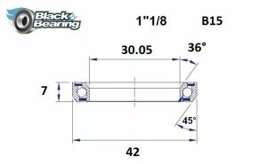 Black bearing HB-B15 fejhallgató csapágy Első futómű