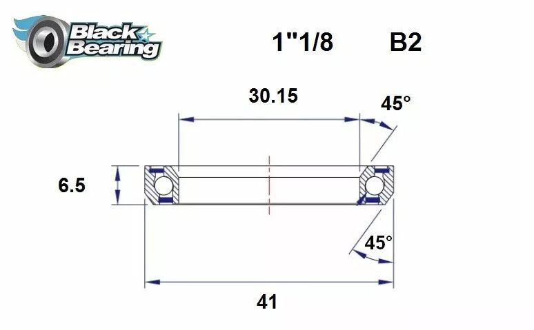 Black bearing HB-B2 fejhallgató csapágy Első futómű 0