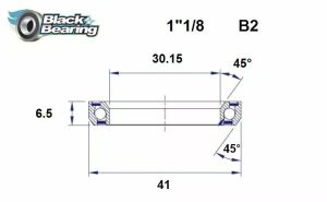 Black bearing HB-B2 fejhallgató csapágy Első futómű