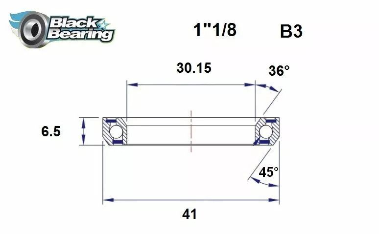 Black bearing HB-B3 fejhallgató csapágy Első futómű 0