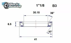 Black bearing HB-B3 fejhallgató csapágy Első futómű