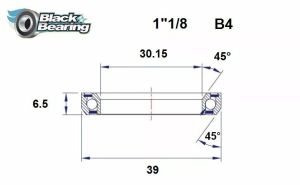 Black bearing HB-B4 fejhallgató csapágy Első futómű