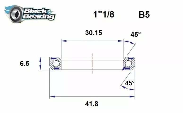 Black bearing HB-B5 fejhallgató csapágy Első futómű 0