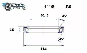 Black bearing HB-B5 fejhallgató csapágy Első futómű