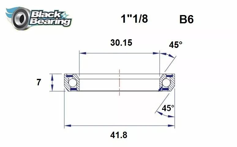 Black bearing HB-B6 fejhallgató csapágy Első futómű 0