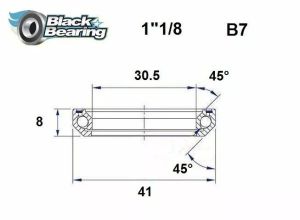 Black bearing HB-B7 fejhallgató csapágy Első futómű