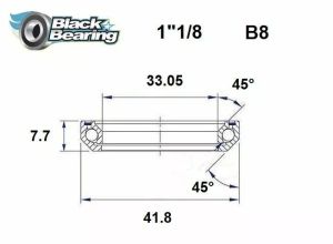 Black bearing HB-B8 fejhallgató csapágy Első futómű