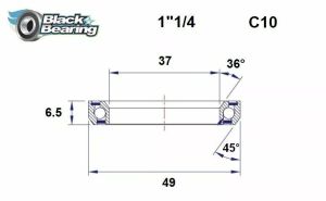 Black bearing HB-C10 fejhallgató csapágy Első futómű