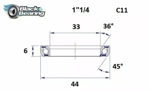 Black bearing HB-C11 fejhallgató csapágy Első futómű
