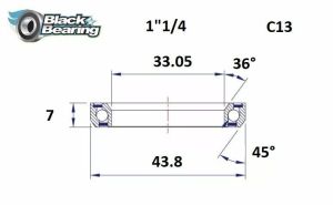 Black bearing HB-C13 fejhallgató csapágy Első futómű