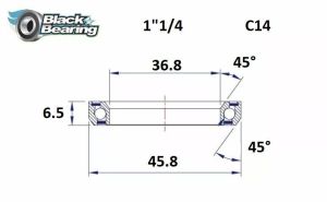 Black bearing HB-C14 fejhallgató csapágy Első futómű