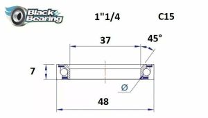 Black bearing HB-C15 fejhallgató csapágy Első futómű