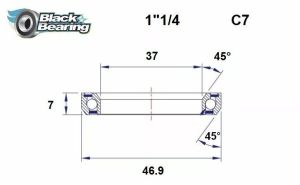 Black bearing HB-C7 fejhallgató csapágy Első futómű