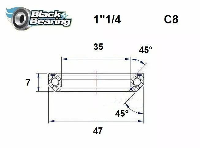 Black bearing HB-C8 fejhallgató csapágy Első futómű 0