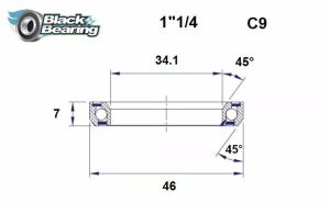 Black bearing HB-C9 fejhallgató csapágy Első futómű