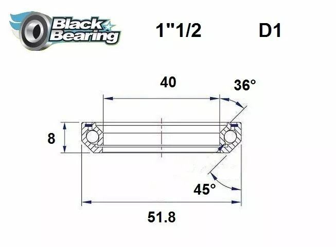 Black bearing HB-D1 fejhallgató csapágy Első futómű 0