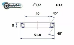 Black bearing HB-D13 fejhallgató csapágy Első futómű