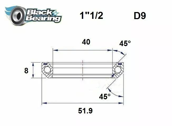Black bearing HB-D9 fejhallgató csapágy Első futómű 0