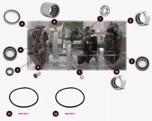 Black bearing EM-017-BOSCH Csapágyak és amp; O-gyűrűk Bosch Motor Gen2 Ebike motor alkatrész