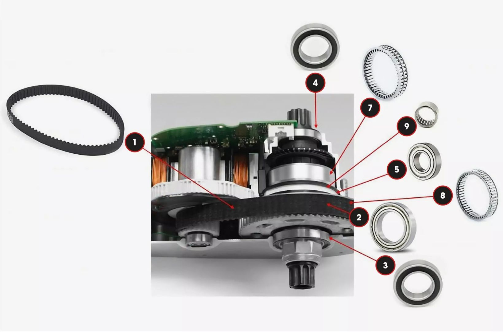 Black bearing EM-009-BROSE csapágyak Brose motorhoz Ebike motor alkatrész 2