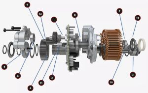 Black bearing EM-027-BOSCH Csapágyak Bosch Motor Gen4 Ebike motor alkatrész 1