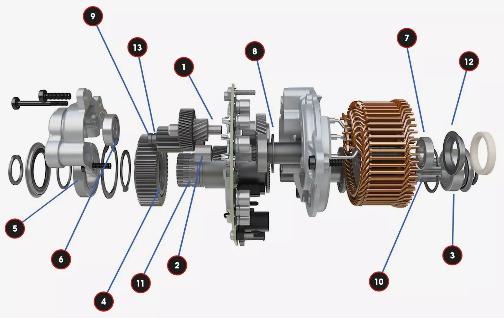 Black bearing EM-028-BOSCH Csapágyak Bosch Motor Gen4 Ebike motor alkatrész 1