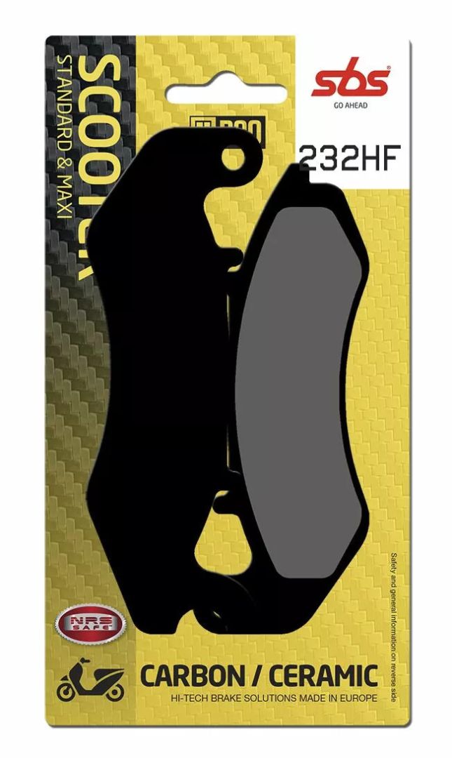 Sbs 232HF CT Scooter Carbon Tech Organic fékbetétek Fékbetét 0