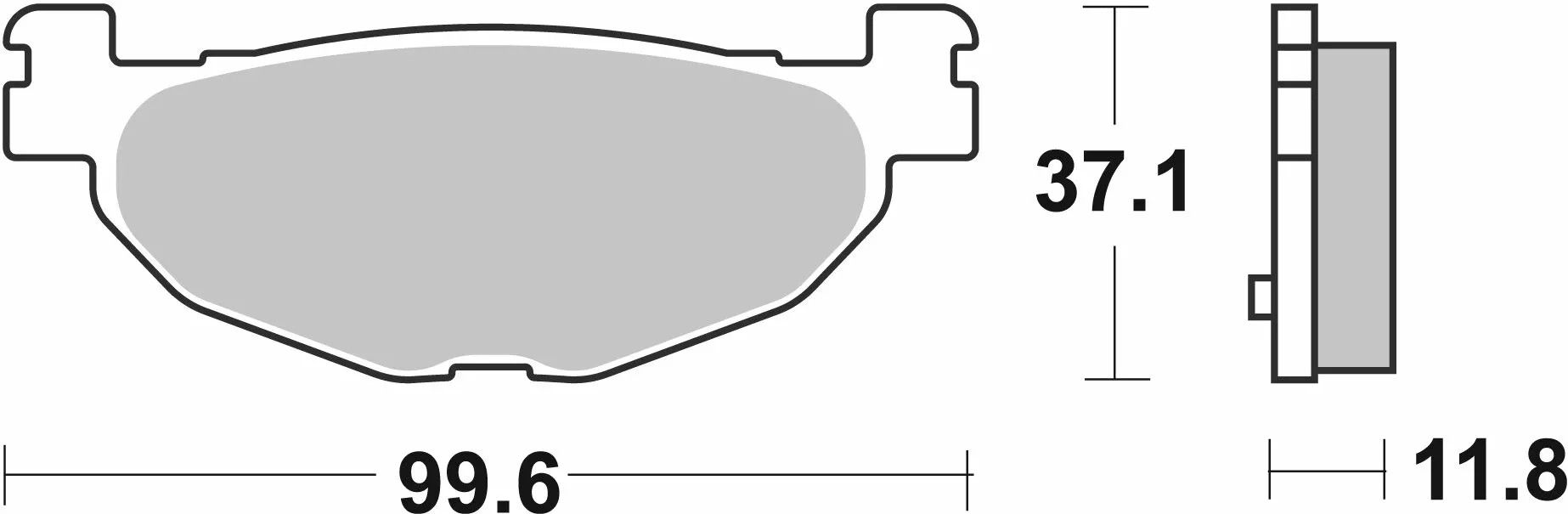 Sbs 185CT CT Scooter Carbon Tech Organic fékbetétek Fékbetét 1