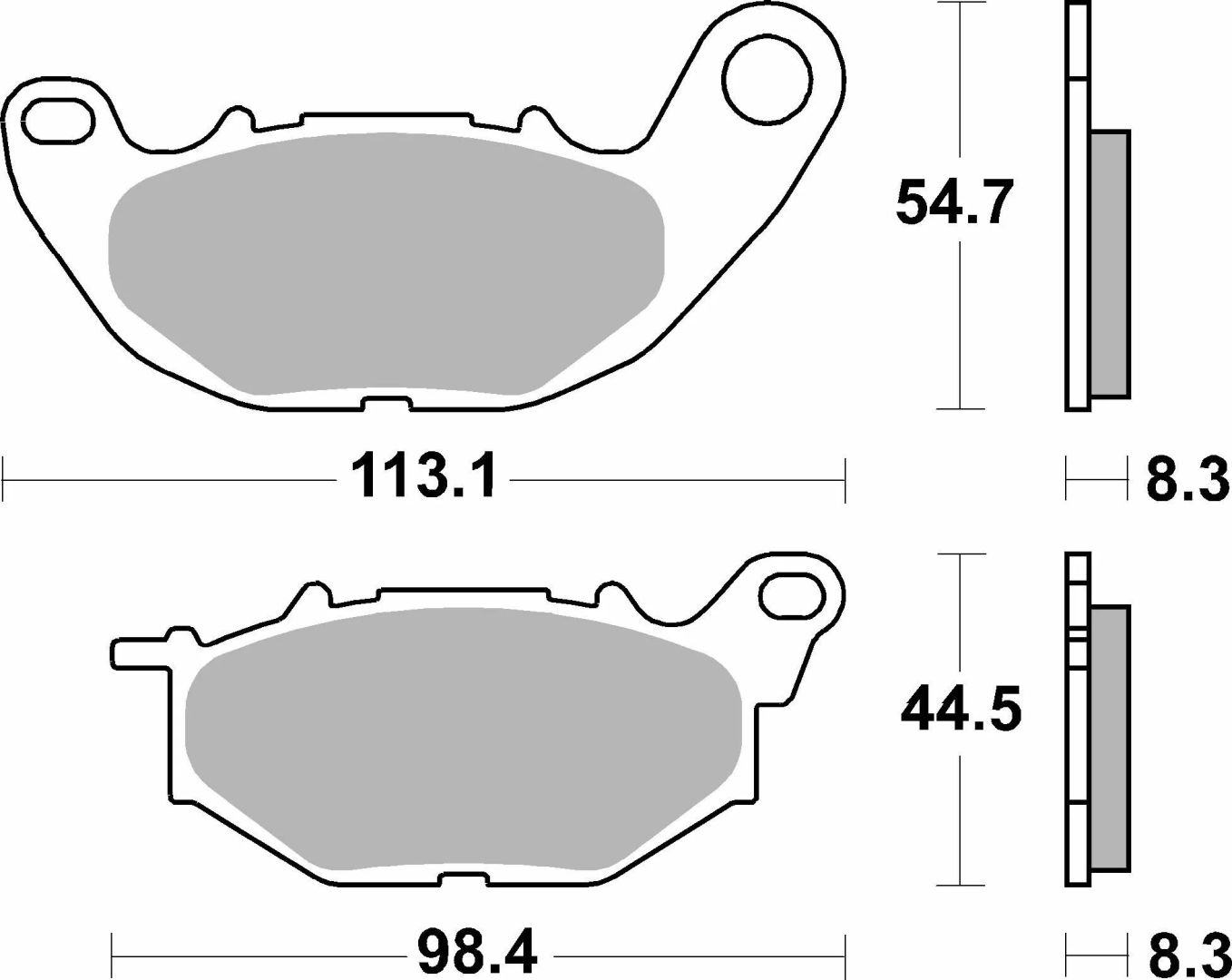 Sbs 229CT CT Scooter Carbon Tech szerves fékbetétek Fékbetét 1