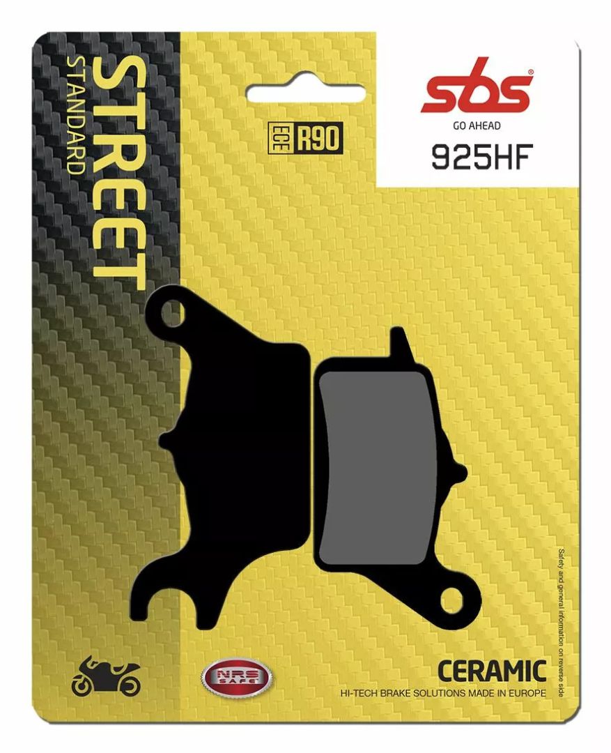 Sbs 925HF HF utcai kerámia szerves fékbetétek Fékbetét 0