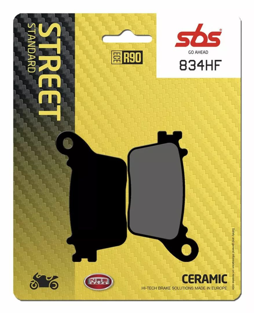 Sbs 834HF HF utcai kerámia szerves fékbetétek Fékbetét 0
