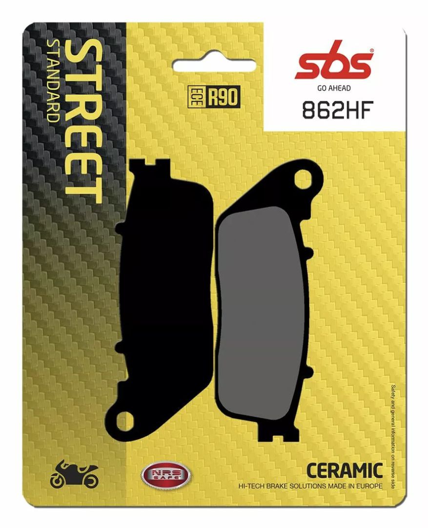 Sbs 862HF HF utcai kerámia szerves fékbetétek Fékbetét 0