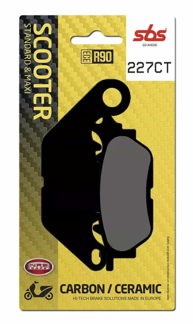 Sbs 227CT CT Scooter Carbon Tech Organic fékbetétek Fékbetét 0