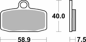 Sbs 885CS CS karbon fékbetét Fékbetét 1