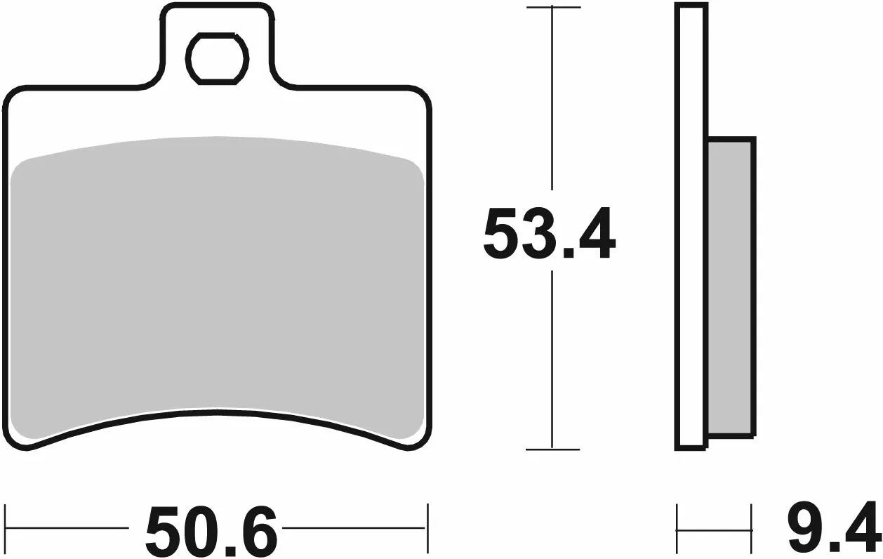 Sbs 152CT CT Scooter Carbon Tech Organic fékbetétek Fékbetét 1